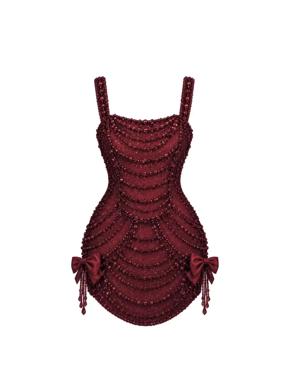 DRESS DAISY BURGUNDY